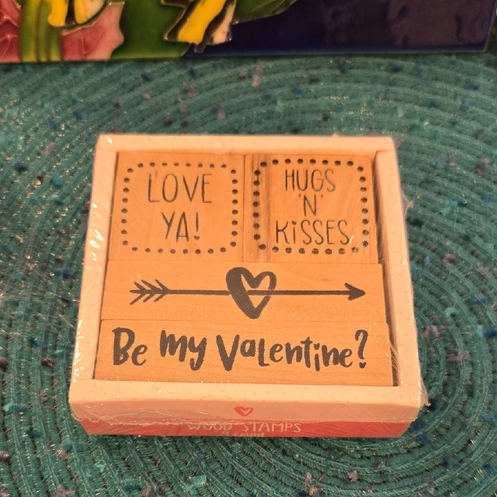 Valentine's Day Rubber Stamps Set